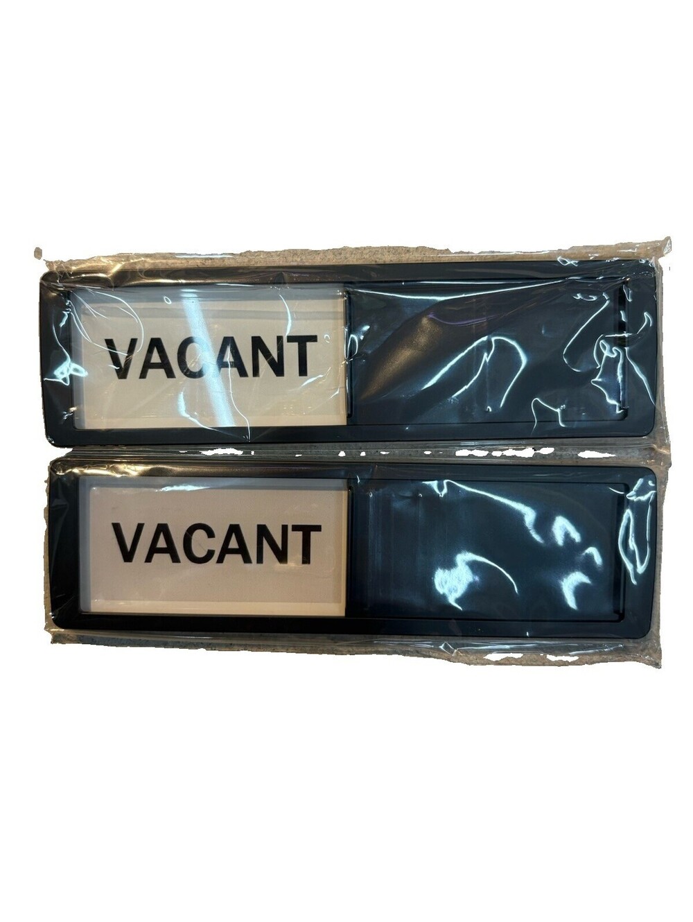 (A2) Chihutown 2 Pack Vacant Meeting In Progress Sliding Privacy Door Signs NEW